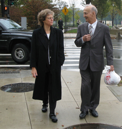 Leslie Kean and Iranian General Parviz Jafari in Washington, DC